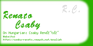 renato csaby business card